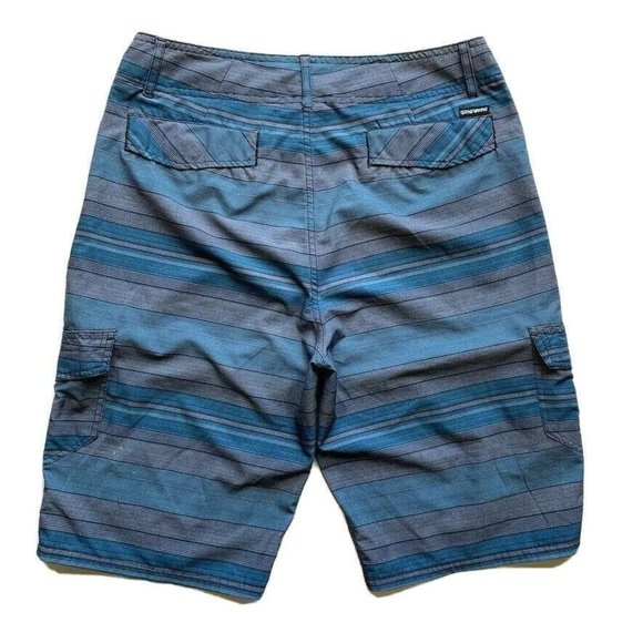 Ocean Current Board Shorts Swim Trunks Men 30 (31) Striped Stretch Surfing Beach - Picture 2 of 12